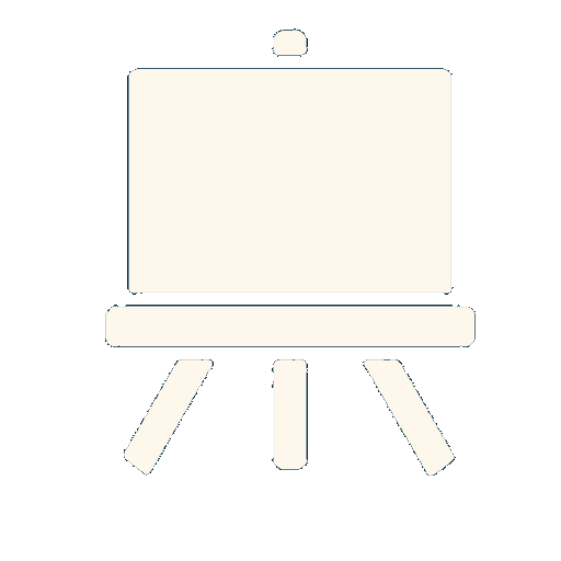 Canvas on an easel