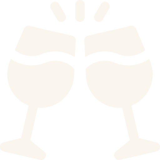 Two glasses clinking