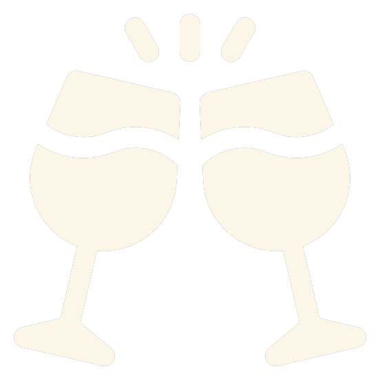 Two glasses clinking