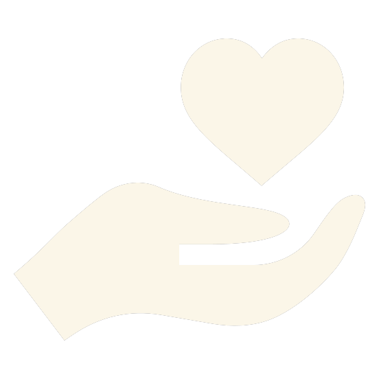 A hand holding a heart